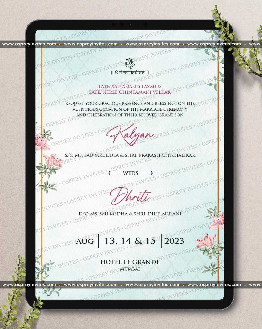 Minimal Floral (Maharahtrian)