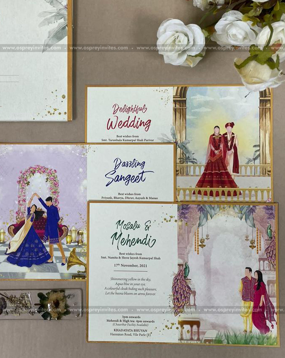 Envelope styled Printed Invites