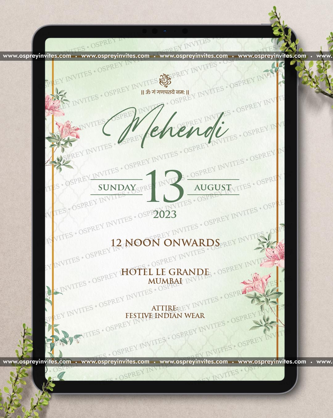 Minimal Floral (Maharahtrian)