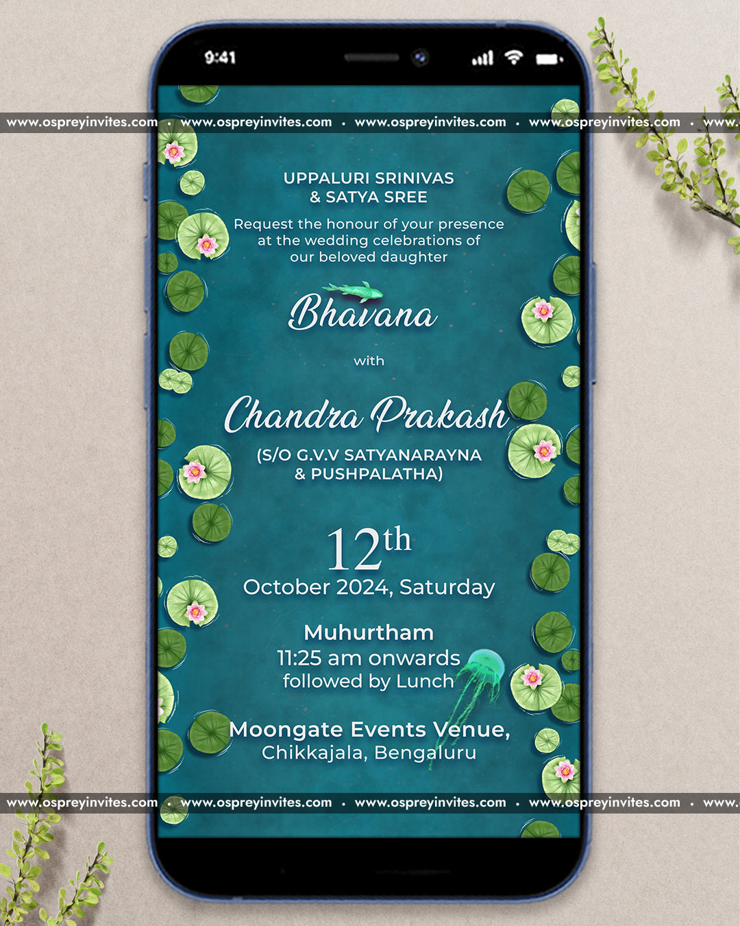 Aqua Blossom Wedding