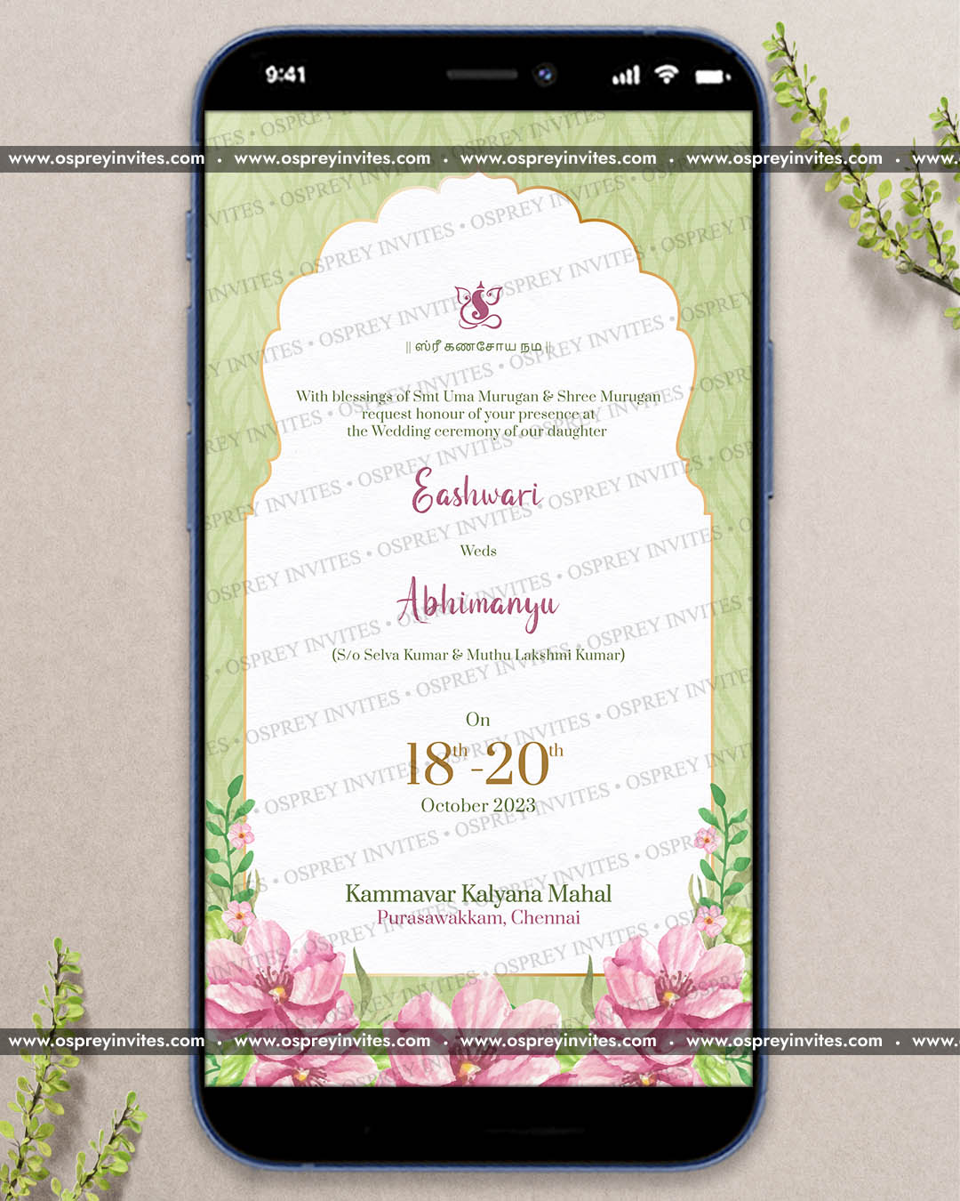 Elegant Blooms (South Indian)