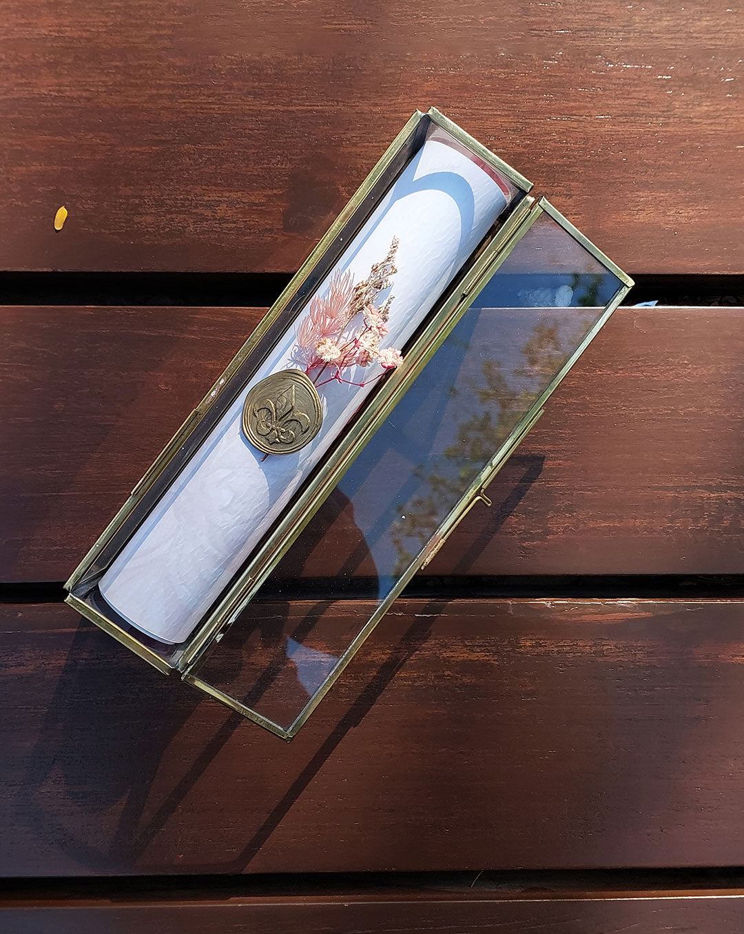 Glass box scroll Printed Invites