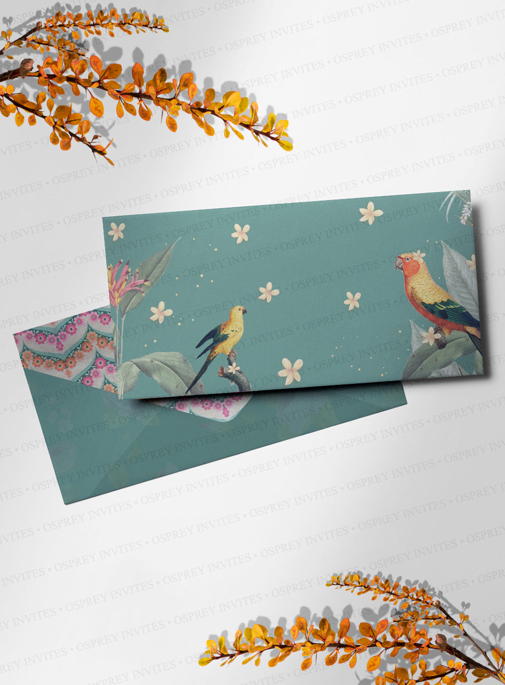 this money envelopes design for weddings contains beautifully hand-illustrated love birds, this money envelopes is for weddings with names that can be customized with the bride or groom's names or family names.