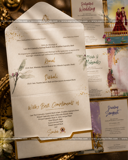 Envelope styled Printed Invites
