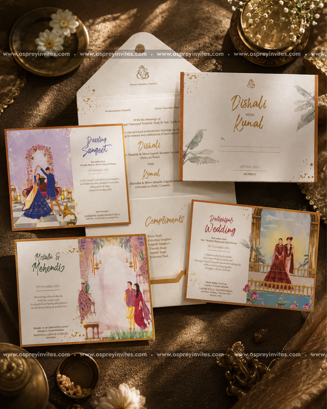 Envelope styled Printed Invites