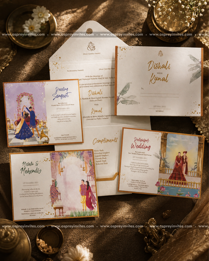 Envelope styled Printed Invites