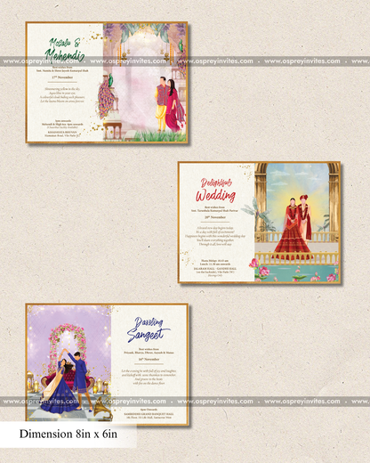 Envelope styled Printed Invites
