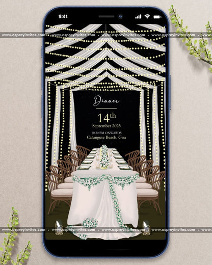 Floral Christian wedding PDF stationery with garden arch illustration, gentle pastels and elegant fonts