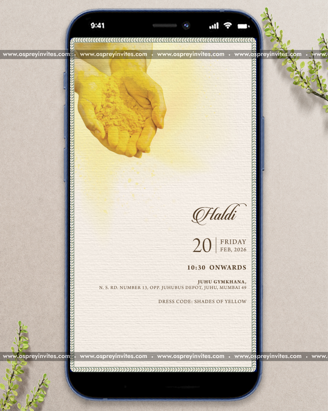Ivory palace botanical wedding PDF invite featuring lush florals, soft palette and refined typography styling