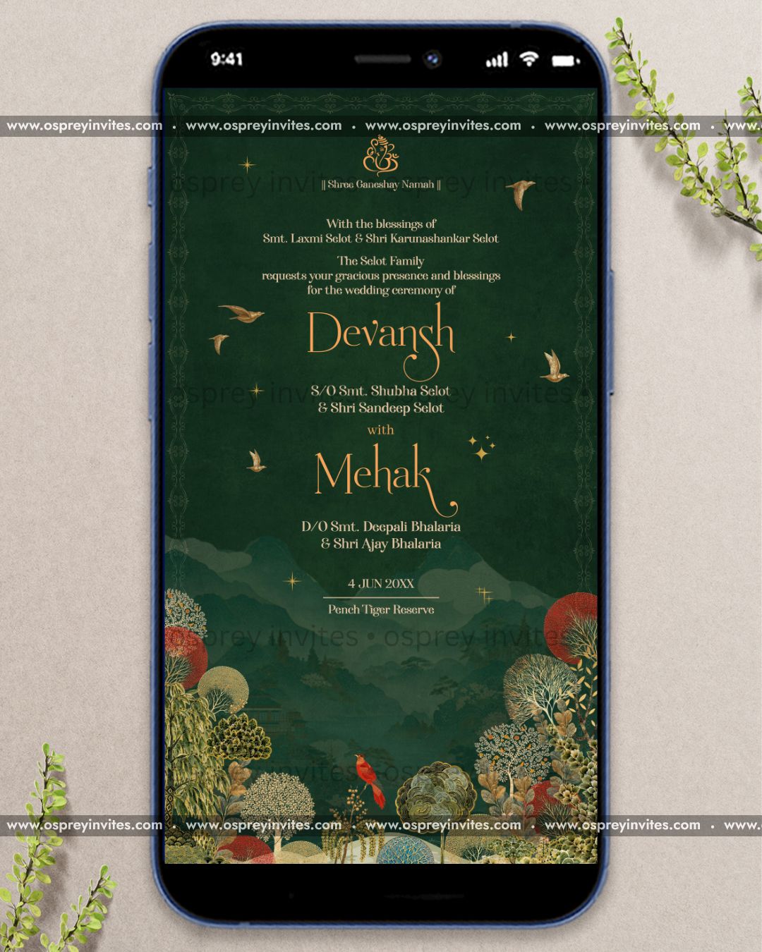 Enchanted Forest Wedding Invite