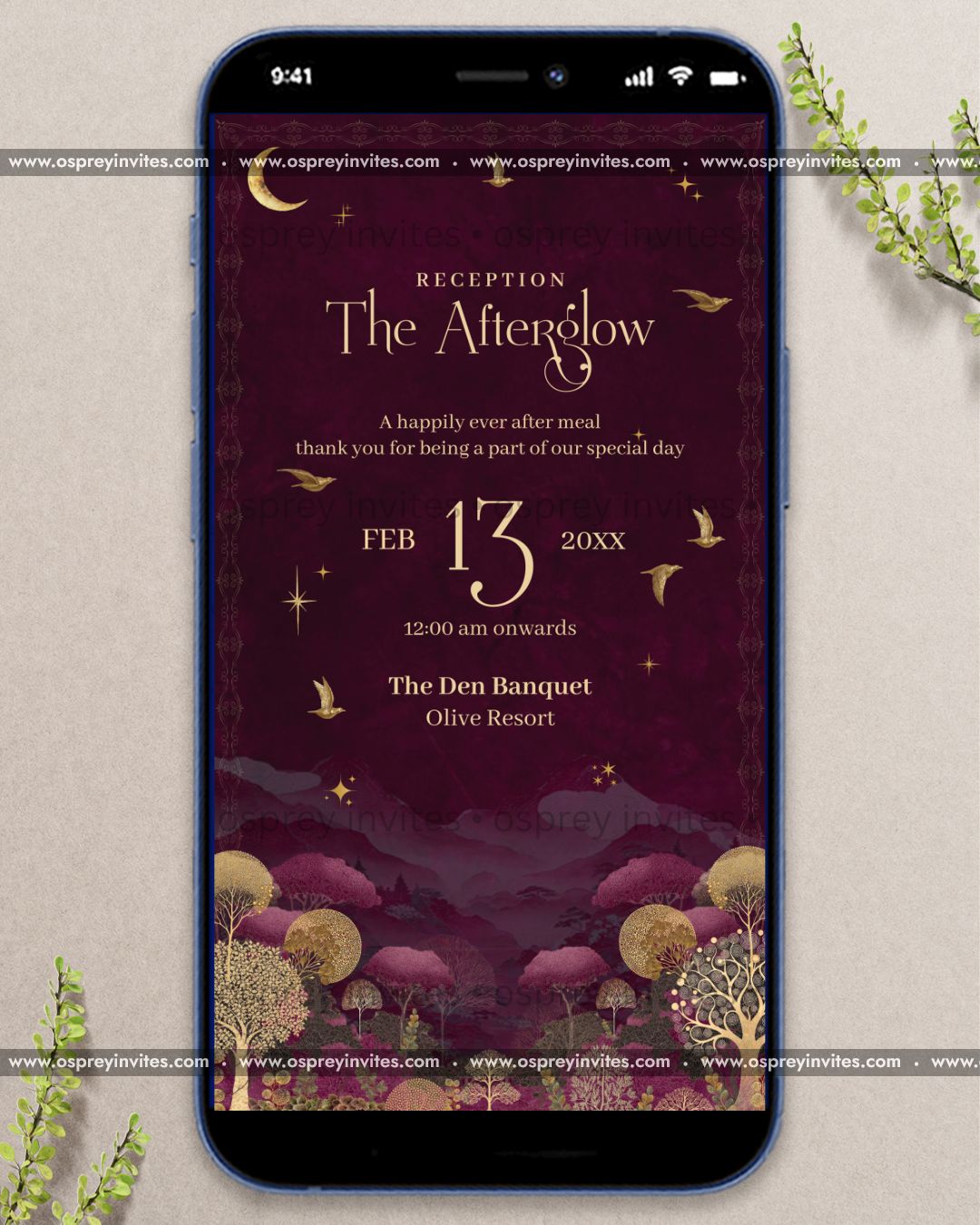Enchanted Forest Wedding Invite