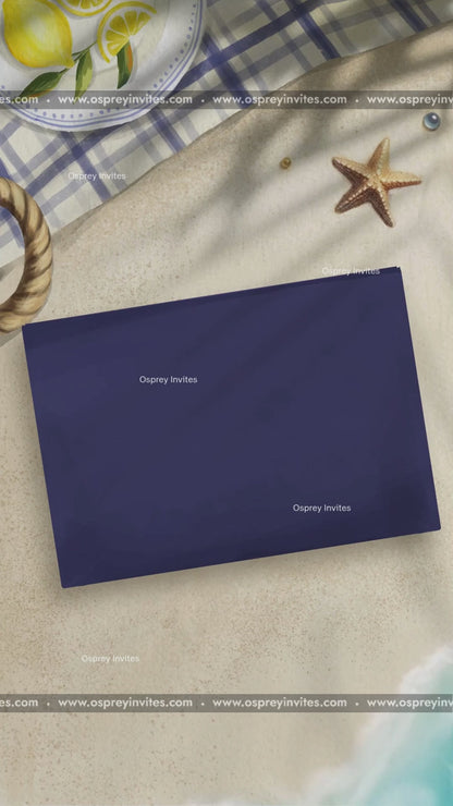 Postcard Paradise Wedding Invite